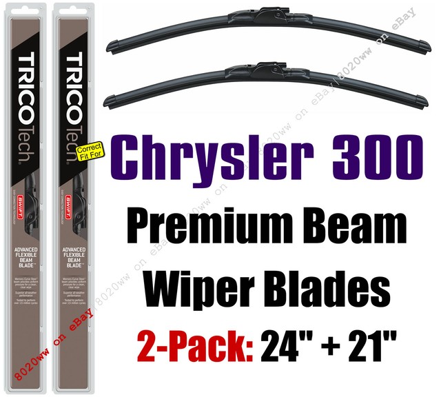 Wipers 2Pack Premium Beam Wiper Blades fit 2011+ Chrysler 300