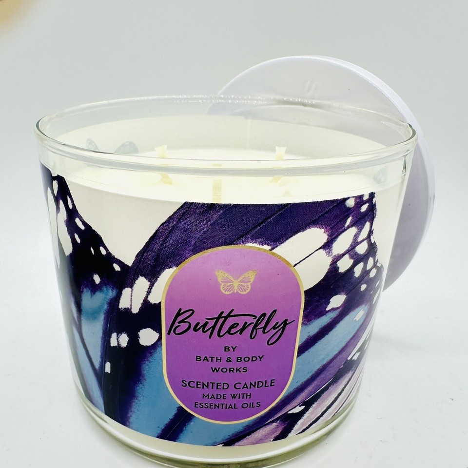 NEW 2023! BATH & BODY WORKS BUTTERFLY 3-WICK LARGE SCENTED CANDLE 14.5 ...