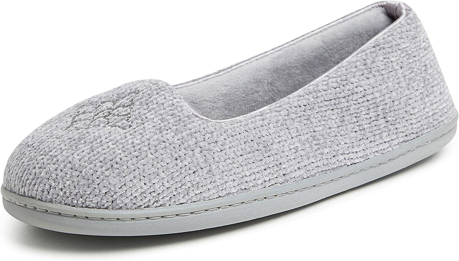women's dearfoams chenille closed back slippers