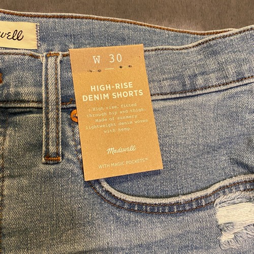NEW NWT Madewell High-Rise Denim Shorts Women's 30 NF031 With Magic Pockets - Picture 4 of 17