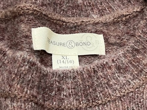 Treasure & Bond Acrylic Wool Blend Sweater Puffy Sleeves Girls Size XL (14/16) - Picture 5 of 7