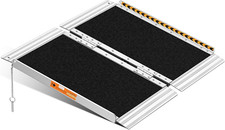2FT Portable Wheelchair Ramp - 800LBS Capacity, Non-Slip Aluminum Access Ramp
