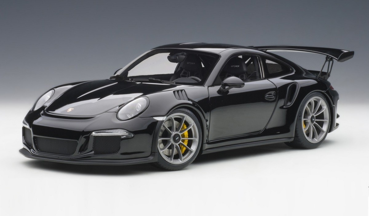 AUTOart 1/18 ポルシェ 911 (991) GT3 RS ブラック PORSCHE 911 CARRERA GT3 RS (991) GLOSS BLACK SILVER WHEELS 1