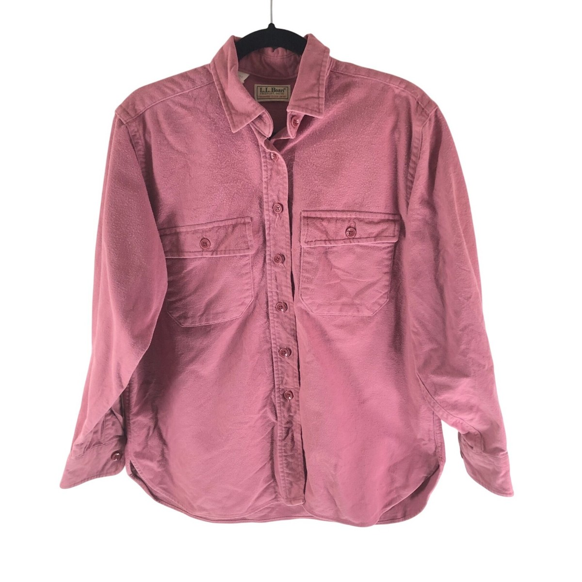 L.L Bean Womens Chamois Cloth Shirt Button Down Pink Size 12 L.L Bean Womens Chamois Cloth Shirt Button Down Pink Size 12