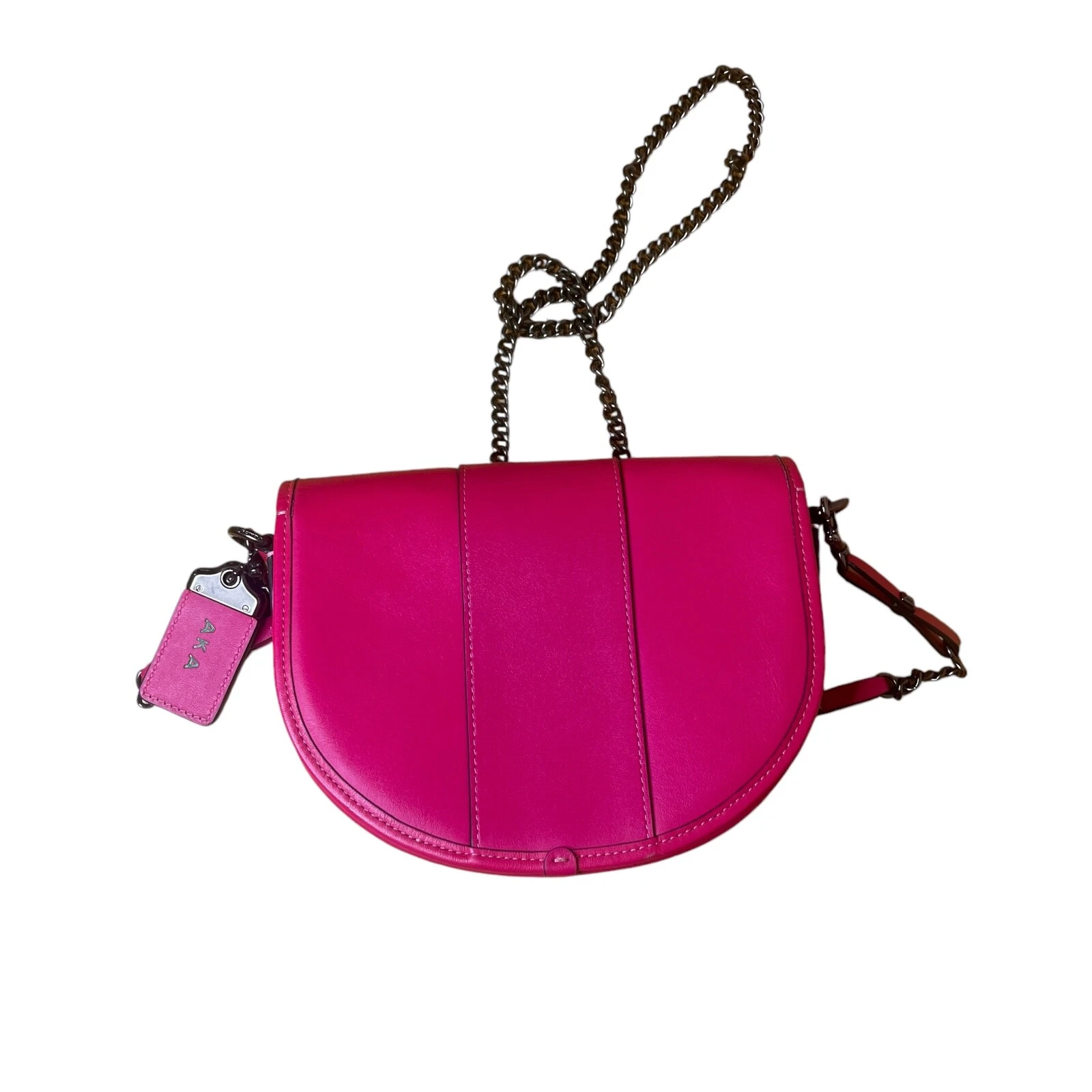 COACH 1941 Sella donna cadetto rosa fucsia 20 pelle conciata a guanto #47924 usata in ottime condizioni