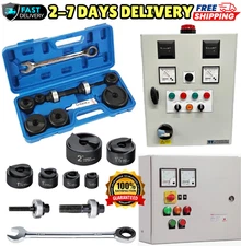 Electrical Hole Cutter Kit Metal Sheet Puncher Knockout Box KO Punch Driver Set