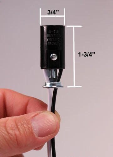 20x 43 mm für E12 Lampenfassung Lichtfassung Kandelaber Birnenfassungen & 6" Draht USA - Bild 3 von 13
