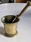 Vintage Cast Metal Brass or Bronze Apothecary MORTAR & PESTLE — photo 2