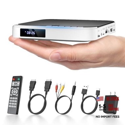 HDMI DVD Players for TV,  1080P HD Mini Small DVD Player with All Region White