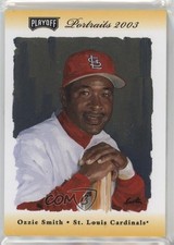 2003 Playoff Portraits Gold Combo Materials 8/10 Ozzie Smith #112 HOF i4v