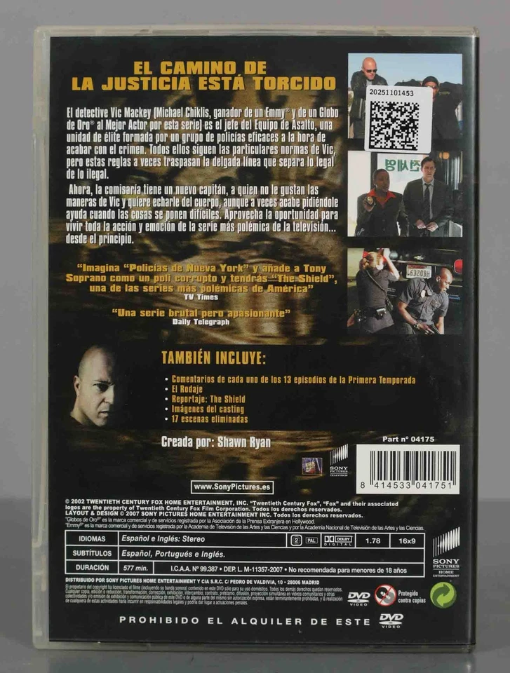 DVD. THE SHIELD - AL MARGEN DE LA LEY. PRIMERA TEMPORADA COMPLETA - Imagen 2 de 2