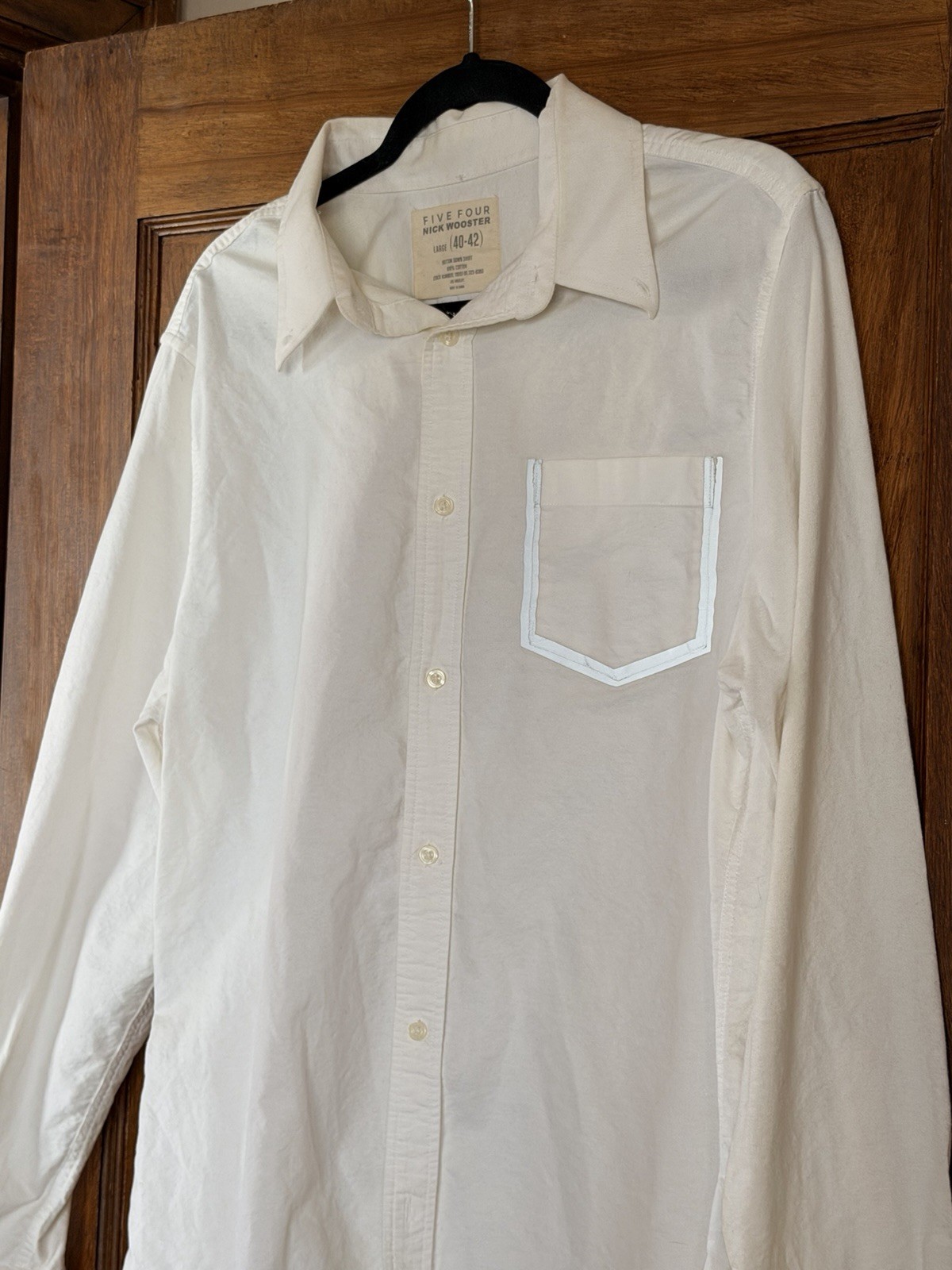 Five Four White Button-Up with flash photography … - image 5