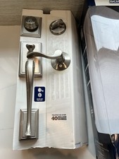 NIB Schlage Latitudes In Satin Nickel Keyed Front Entry With Dead Bolt