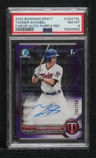 2022 Bowman Draft Chrome Pick Purple Refractor Tanner Schobel PSA 8 Auto 05ol