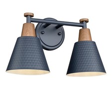 2 Light Bathroom Light Fixtures Modern Bathroom Vanity Light with Hammered Shade
