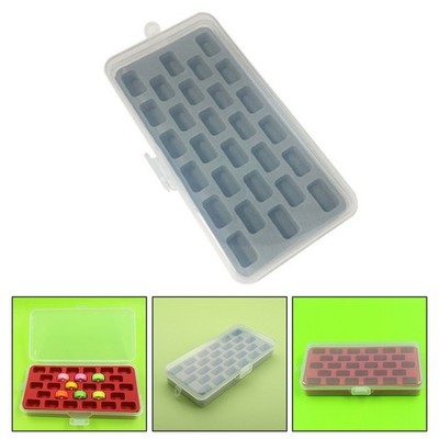 Thread Organizer 18*9,8*3,1 Cm 28 Quadrate Einfach Plastik Rote/graue Farbe