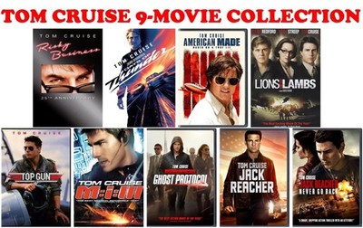 Tom Cruise 9-Movie DVD Collection Top Gun Mission Impossible Jack Reacher
