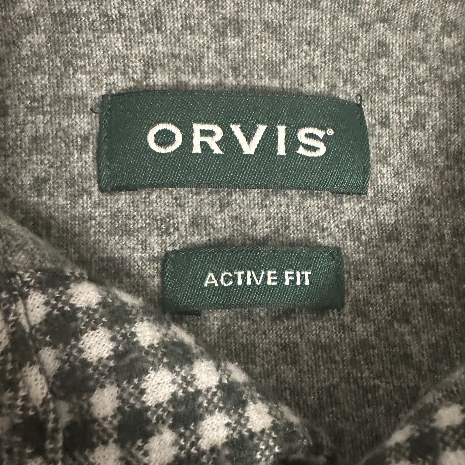 Orvis button down checkered shirt large mens - image 3