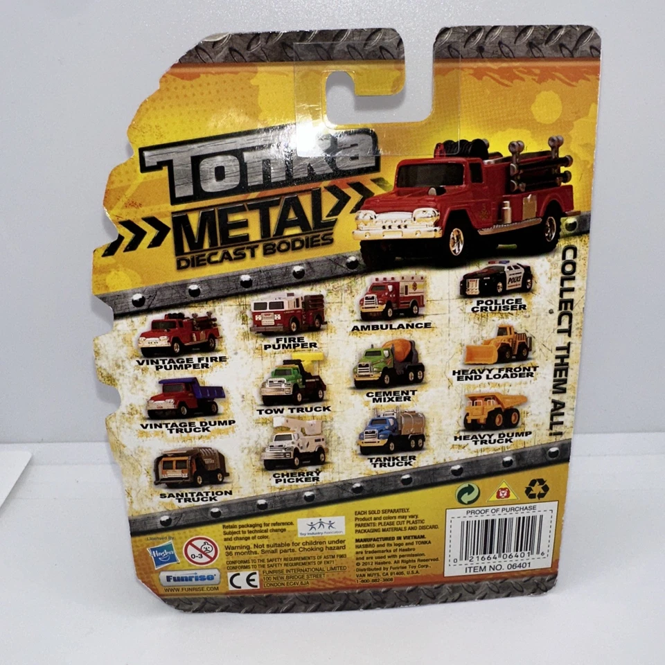 TONKA VINTAGE FIRE PUMPER METAL DIECAST BODIES ITEM NO 06401 NEW 2012 SEALED. - Image 3 of 3