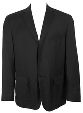 NEW Polo Ralph Lauren Sportcoat Jacket 48 Long Black Cotton MADE IN ITALY