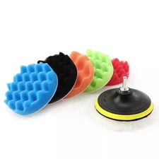 8 PCS 5 Inch Polishing Waxing Pad Sponge Buff Buffing Kit Set For Car Polisher