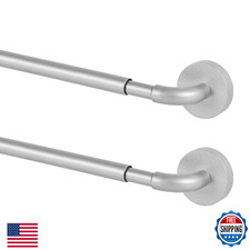 TYRON 2 Pack Magnetic Curtain Rod for Metal Doors Adjustable 18-30 Inch, 3/8 in.