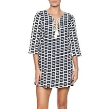 Knit Mini Dress Womens S Lace Up Boho