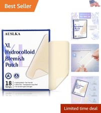 Large Hydrocolloid Blemish Patches - XL Pimple Patch - 18 Strips for Clear Skin