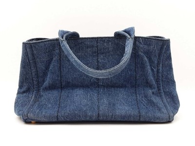 Prada Canapa Tote Bag In Blue Denim Fw0126wxzdu | eBay