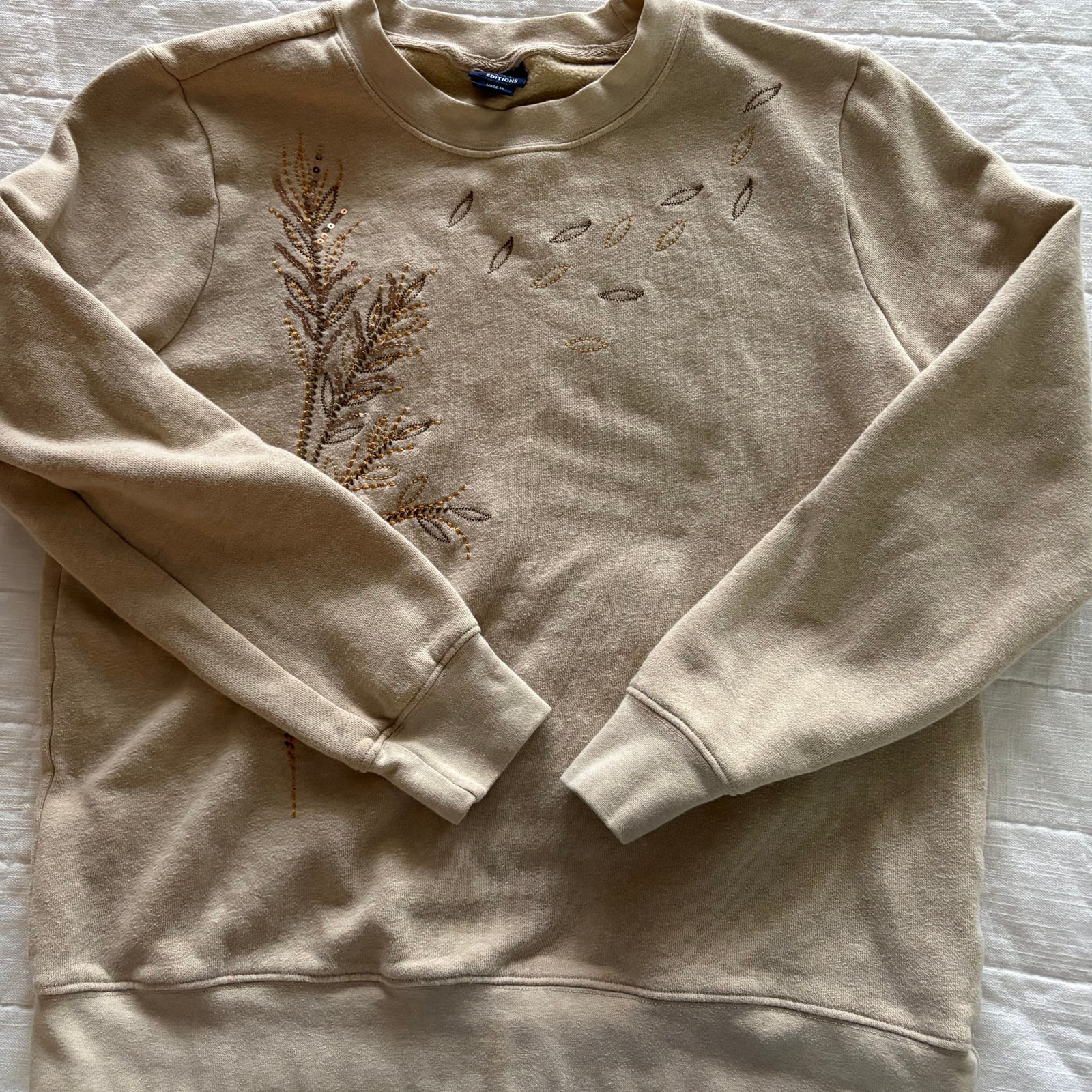 Vintage Basic Editions Embroidered Fall Wheat & L… - image 6