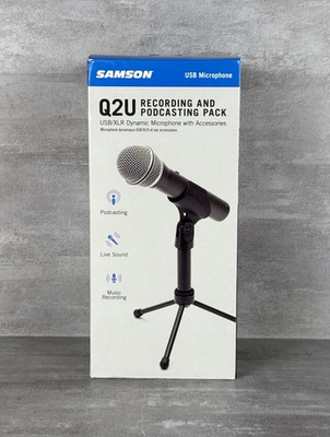#ad Samson SAQ2U USB XLR Dynamic Microphone With Accessories NEW OPEN BOX $52.49