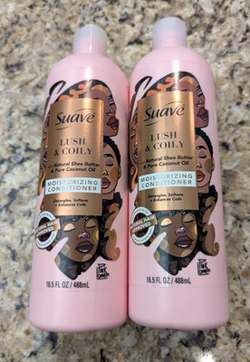 Suave Pink Lush & Coily Curl Conditioner for Coily Hair 16.5 oz x 2 Pack