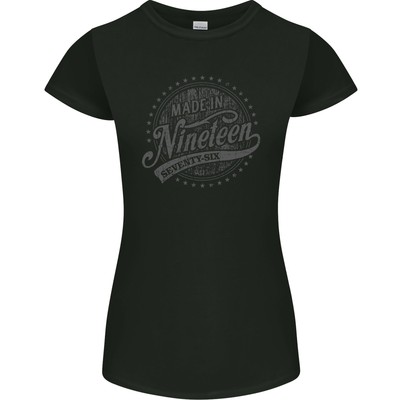 Distressed 49th Geburtstag Hergestellt IN 1976 Damen Petite Cut T-Shirt