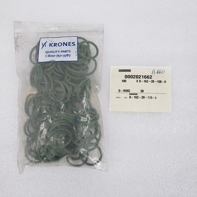 ( QTY : 100 ) Krones 0-162-20-150-6 Green O Rings 3.50mm X 29mm