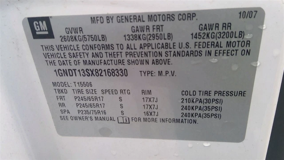 Resorte neumático/bobina delantero compatible con 02-09 ENVOY 1702466 Foto 4 de 4