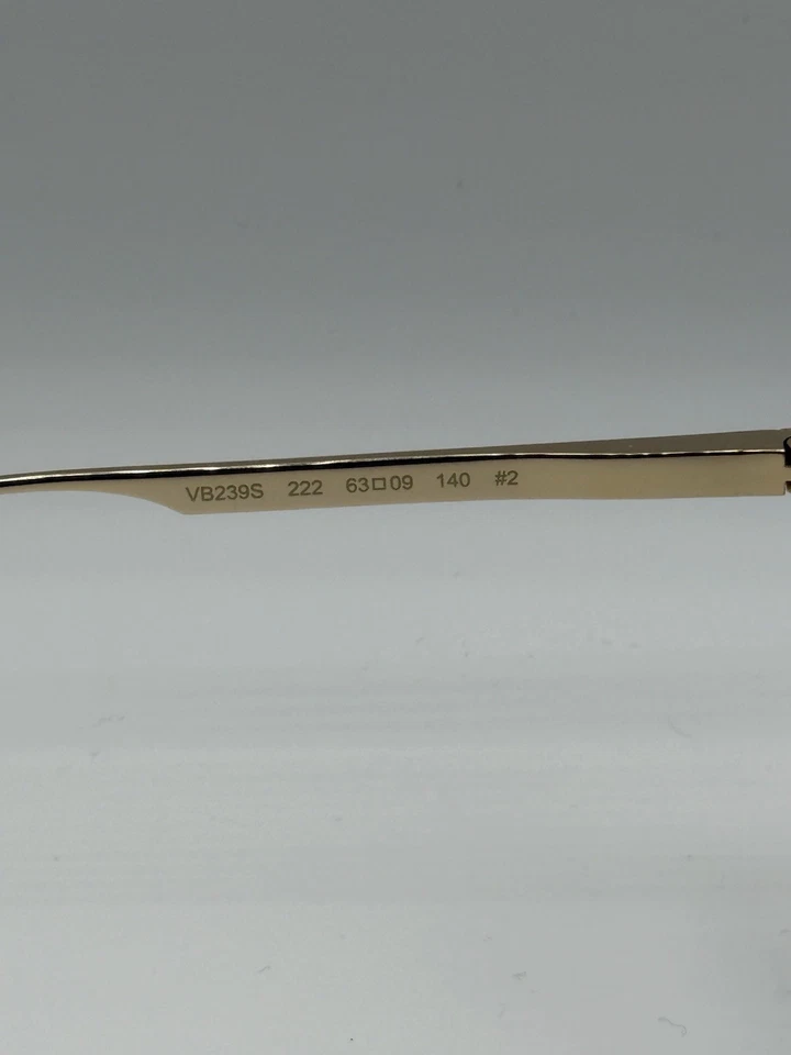 全新 VICTORIA BECKHAM VB239S 222 金色 金属镜框 渐变 灰色 镜头,意大利 — 第 3/4 张图片