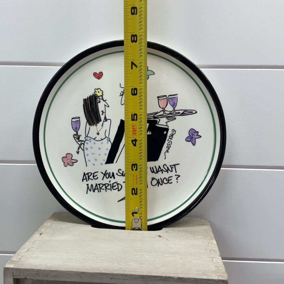 Signature Collection Emerson Signature Collection Ceramic Humorous Cartoon Plate Are You ...