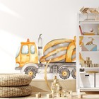 Construction Cement Truck Wall Decal Watercolor Boys Playroom Nursery Wall Decor