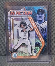 2025 Bowman Draft Chrome Kevin McGonigle Die-Cut In Action Mega Box Mojo Tigers