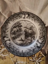 Royal Stafford "Hayride"  Black /White Salad Plate