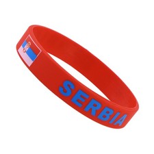 Set of 6 Country Wristbands Silicone Bracelets for Football Match Decoration