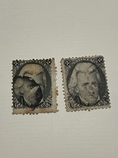 Sc #87 Nice Grill 2 Cent Blackjack 1867-68 US Lot Of 2