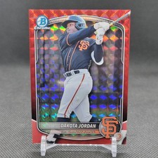 Dakota Jordan | 2025 Bowman Draft | Red Geometric Refractor 5/5