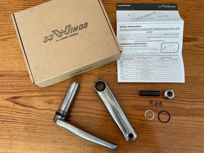 Cane Creek eeWings G1 Mountain, 165mm, silver, SRAM 3-bolt direct mount, BAI0111