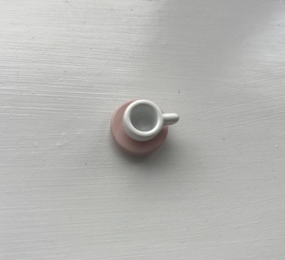 Sylvanian Families Wintergarten Ersatz Ersatzteile weiß Teetasse lila Untertasse
