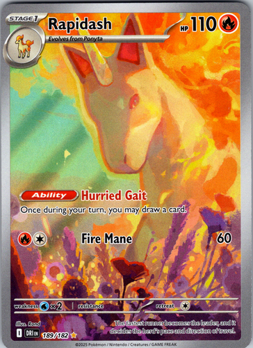 Rapidash 189/182 SV10: Destined Rivals Illustration Rare - NM