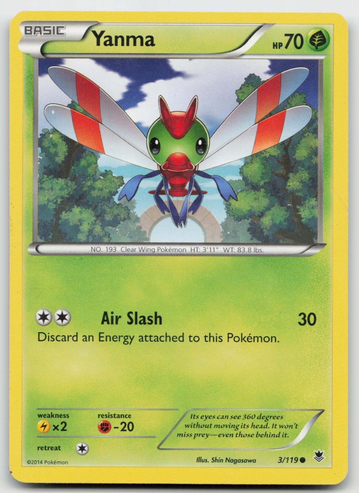 Yanma 3/119 Common Phantom Forces Pokemon NM
