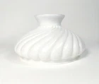 Vintage Milk Glass Swirl Tam O Shanter Student Lamp Shade 10" Fitter Aladdin