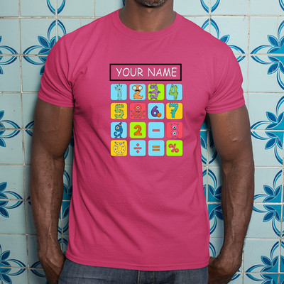 Süßes Monster Taschenrechner T-Shirt Zahlen Tag Mathematik Lehrer Schüler Geschenk