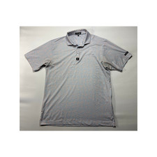 Bad Birdie Men's Short Sleeve Blue Polka Dot Golf Polo Shirt - Size M